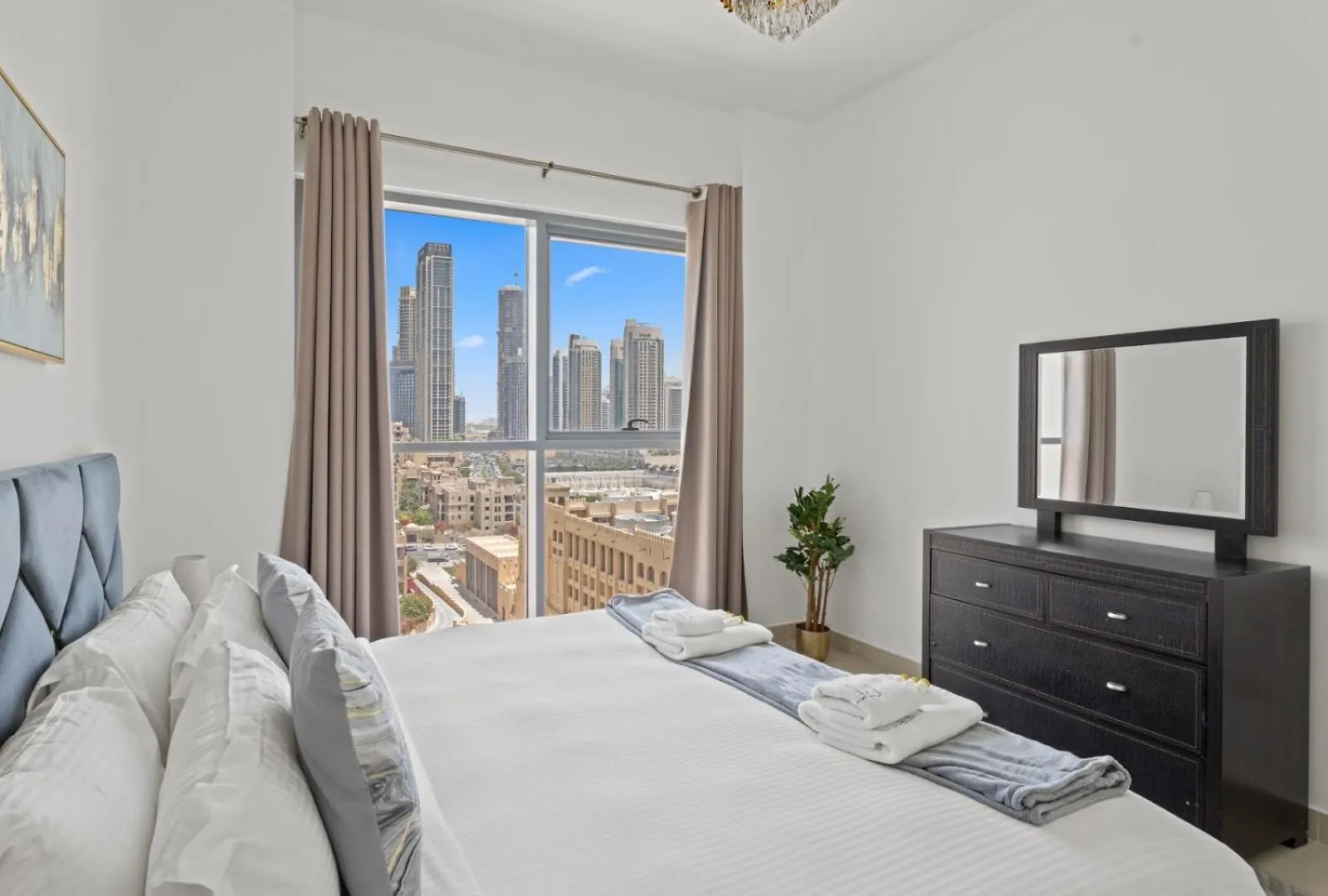 Apartamento Skyline Luxury 2Br Plus 1 Gr With Burj Khalifa & Fountain Views In Bellevue Towers Dubái